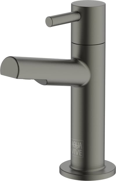 Aquavive Toiletkraan Toce - Keramisch - Gunmetal - 15,2cm