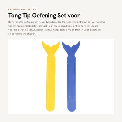 Dailygoods- Tongtrainer Set - 2 stuks - Draagbare Tongtraining Tool - Kunststof - Geschikt voor Orthodontie - Versterkt Tongspierkracht