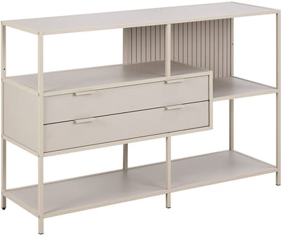 Giga Living Boekenkast Varven - Grijs Incl. Lades - 114x35x78cm