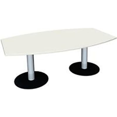 Vergadertafel, B 2000 mm, wit