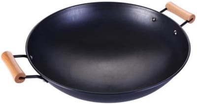 Gietijzeren Wokpan - Traditionele Wok - Snel Roerbakken - Verdikte Bodem - Diameter 40 cm