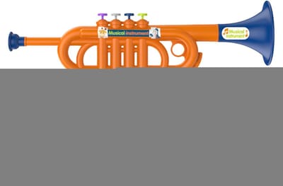 Kindertrompet Speelgoed - Muziekinstrument Speelgoed - Muziek Ontdekken - Realistisch Ontwerp - 32 x 10 x 9 cm