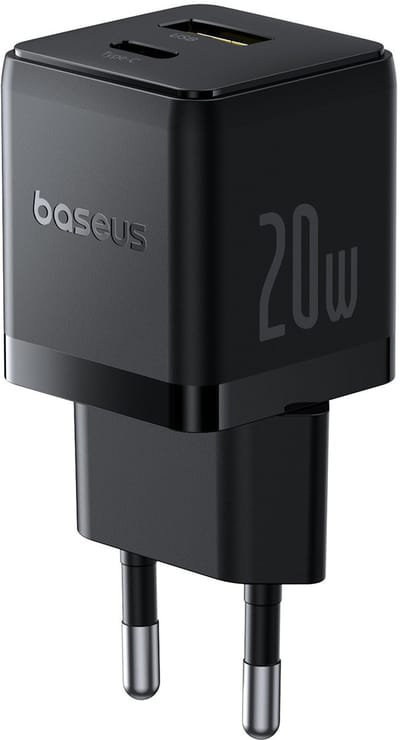 Baseus 20W Wandlader Usb-C Usb-A Voor Telefoons En Snelle Apparaten