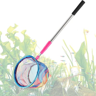 Schepnet Kinderen - Vangnet Telescoop - Zomerse Activiteiten - Inschuifbaar Handvat - 170 cm Lengte - Roze