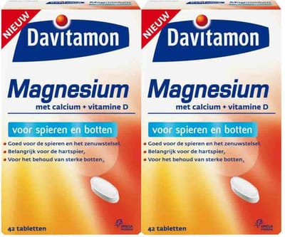 Davitamon Magnesium Spieren en Botten - 2 x 42 tabletten - Voordeelverpakking