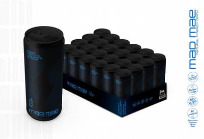 Mad Mae T-nergy Drink - Zero Sugar - 100% Natural Energy Drink - (24x250 ml)