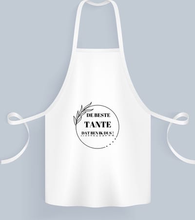 Akyol - de beste tante dat ben ik dus Keukenschort - Tante - de beste tante - liefste tante - verjaardag - cadeau - kado - bedankje - geschenk - 82 bij 71 cm
