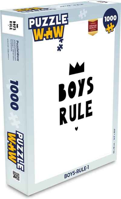 Puzzel Boys Rule - Quotes - Spreuken - Kinderen - Jongens - Legpuzzel - Puzzel 1000 stukjes volwassenen