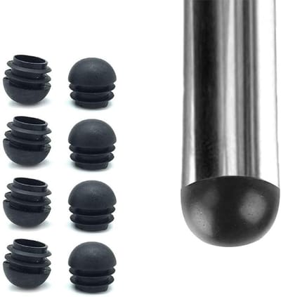 Kunststof Eindkappen - Dopjes voor Meubels - Vloer Beschermen - Slijtvast PE Materiaal - 8 stuks 25 mm - Zwart