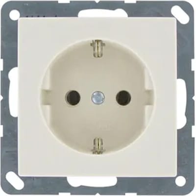Jung Inbouwstopcontact As500 Met Aarde (randaarde) 1-polig Crème Ip20
