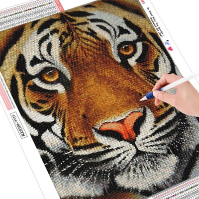 Diamant schilderij tijger diamant borduurwerk kruissteek volledige diamant 20X30 brown