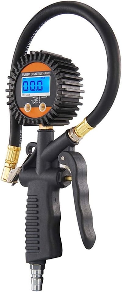 Draagbare Bandenpomp - Luchtpomp Auto - Banden Onderhoud - Digitale Manometer - 24 x 8.8 cm - Zwart