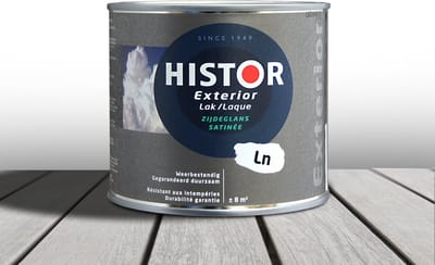 Histor Exterior Lak Zijdeglans Wit - 500 ml wit- Lakverf - Dekkend - Buiten - Zijdeglans -