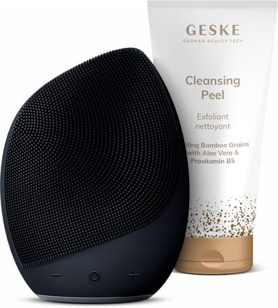 GESKE | SmartAppGuided™ Sonic Gezichtsborstel | 5 in 1 | Farbe: Zwart + Gratis cosmetica