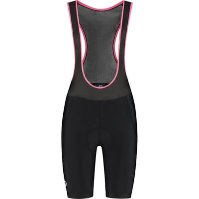 Rogelli Core Korte Fietsbroek Dames - Bretels - Zwart Roze - XL