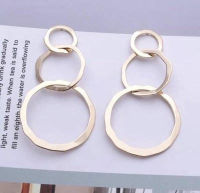 Jomide Oorhangers Rond Vintage - Goudkleurig - Dames