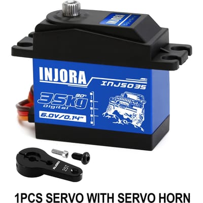 Injora Injs025 Injs035 Digitale Servo 25Kg 35Kg Grote Koppel Waterdichte Servo's Voor Rc Auto Crawler Scx10 Vrachtwagen Robot Upgrade Onderdelen