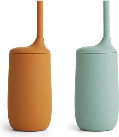 Liewood Dylan tuitbeker 2-pack Mustard peppermint mix