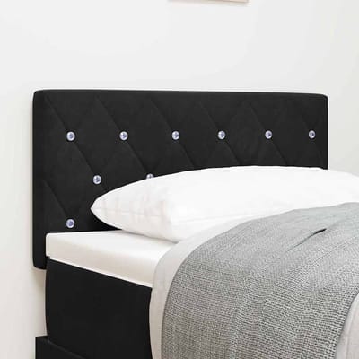 vidaXL - LED - Hoofdbord - met - LED-stripverlichting - Zwart - 80 - cm - Fluweel