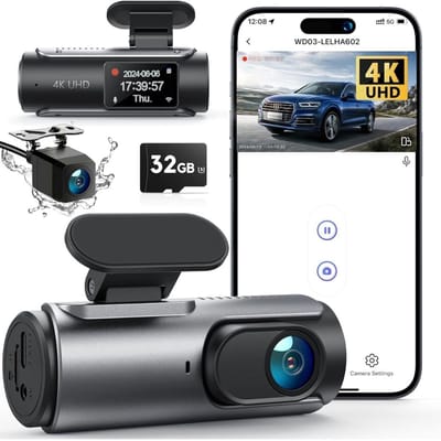 SCH® Dashcam voor Auto Voor en Achter - Dashcam - Zwart - 8cm x 4cm x 5cm