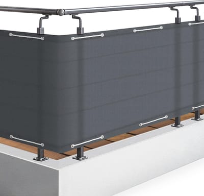 Ondoorzichtig Balkonscherm 90x600 cm - Windscherm voor Balkon en Tuin - UV-Bescherming en Waterafstotend