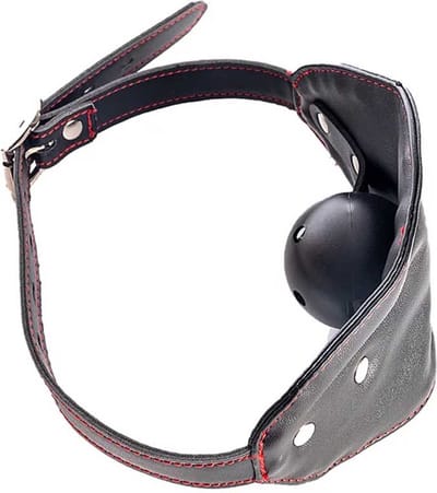 BDSM Mondgag Deluxe - Verstelbaar - Leather Look - Bal Mond Gag