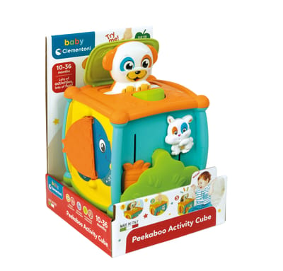 Baby Clementoni - Kiekeboe Activiteiten Kubus - Speelkubus - Interactief Speelgoed - 1 tot 3 Jaar
