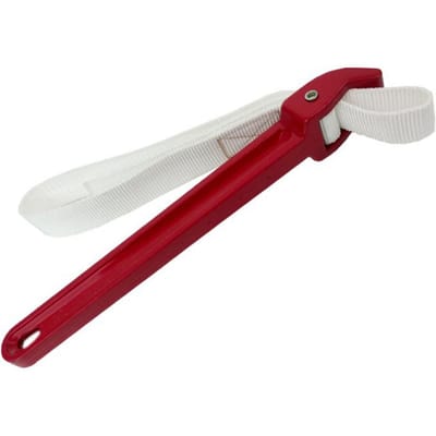 12 inch verstelbare multifunctionele bandsleutel met verdikte nylon band white