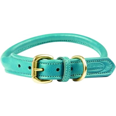 Opgerolde leren hondenhalsband Weatherbeeta