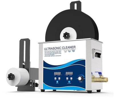 Ultrasone Reiniger - Reinigingsbad - Vinylplaten Reinigen - Verstelbaar Vermogen - 6.5L - Zilver