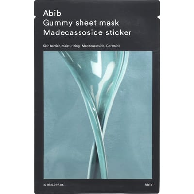 Abib, masque en feuille de beauté gélifié, autocollant madécassoside, 1 masque en feuille, 27 ml (0,91 fl oz) gray