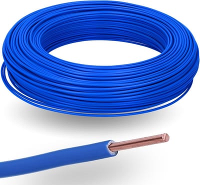 10 Meter Installatiedraad 1,5mm² Blauw Enkeladerig Koper voor Elektrische Installaties
