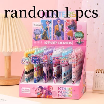 Anime K-pop Demonl Hunter Gelpen Schattige Balpen Sneldrogend Vloeiend Schrijven Student Kantoorartikelen Schrijfwaren Vakantiecadeau gray