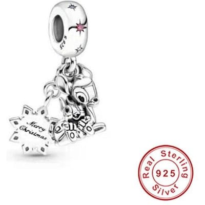 Pendentif en argent sterling 925 véritable violet et oiseau pour bracelet de marque, perles d'animaux, bijoux délicats pour femmes
