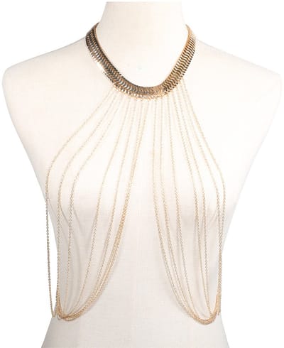 Daity 1 stuk sexy meerlaagse tailleketting met franjes - Boho - Voor bikini - nachtclub - feest - strand en andere gelegenheden - goud - voor vrouwen