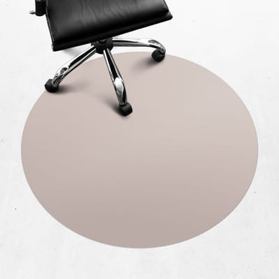 Wallfluent - Vloerbeschermer Beige steen - 100 cm - Lichtbruin Bureaustoel Vloerbeschermer - Rond - Vloerbeschermer Groot-Stoel Mat-Werkplekdecoraties - Pastel- en aardse kleuren