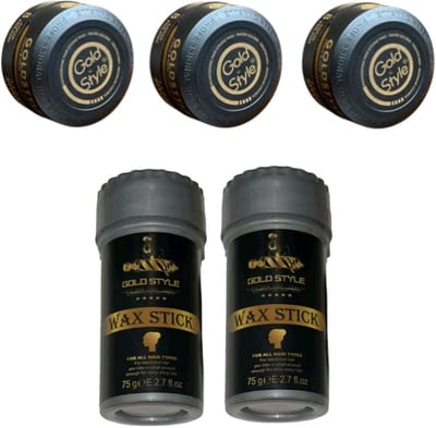 Gold Style Gold one NO-8 - Hair Styling Wax - 450 ml + Gold Style Wax stick 2x75grm. Haar wax Mannen - Styling Wax