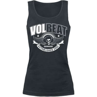 Volbeat Top - Skullwing Ribbon - L tot XXL - voor Vrouwen - zwart