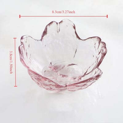 Japanse Stijl Bloesem Glas Sauskommetje BBQ Schaal Ruimtebesparende Kom Azijnkommetje Potje Dipkommetje Kleine Serveerschoteltjes