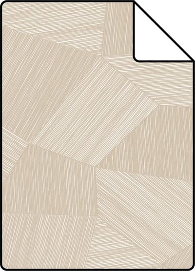 Proefstaal Origin Wallcoverings behang grafisch 3D motief gebroken wit - 26,5 x 21 cm - 347986-S