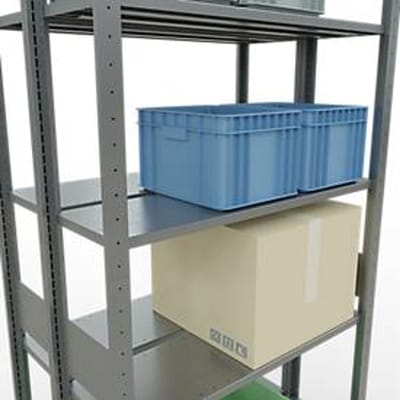 SCHULTE Lagertechnik - Boutloze dubbele bodemplank type 150 - 3000x1000x2x300 mm galv.2x7 schappen