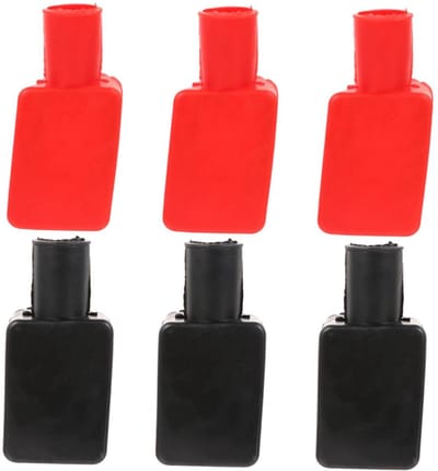 Accupool Afdekking - Batterij Terminal - Corrosie Voorkomen - Dubbele Kleurcodering - 3 Paar - Diverse Kleuren