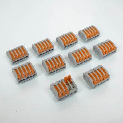 Connecteur à levier Wago 5 voie bornier de connexion éléctrique de 0,08 à 2,5mm² pour faisceau électrique