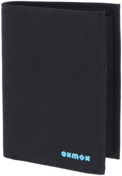 oxmox portemonnee New Cryptan RFID Protect Kombibörse Pure 2.0 Print Cyan Black zwart