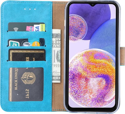 Samsung Galaxy A23 4G Hoesje - Turquoise – hoesje Samsung A23 4G – book case Samsung A23 4G - Arara