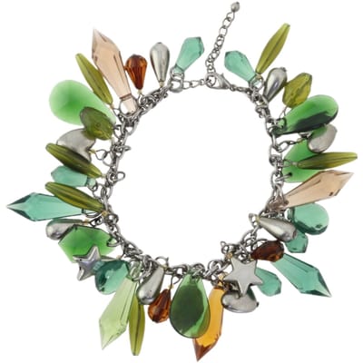 Behave - Bedelarmband groen met hangers - Speels detail - Boho stijl