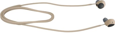 kwmobile Strap Compatible with Sony WF-C700N - Silicone Cord Holder for Wireless Earphones - Beige