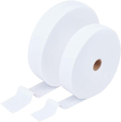 2 Rollen Witte Jelly Roll Batting Strips, Polyester Katoen Mix voor Vloerkleden, Handgemaakte Projecten en Accessoires, Totaal 98,4 Yards/90m
