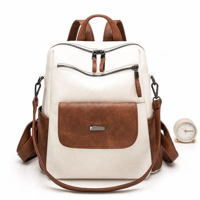 VHV-Multifunctionele Damesrugzak - Stijlvolle PU-Leren Tas met Meerdere Draagwijzen - Ruime Schoudertas en Handtas voor Werk en Vrije Tijd - Lichtgewicht Mode Backpack