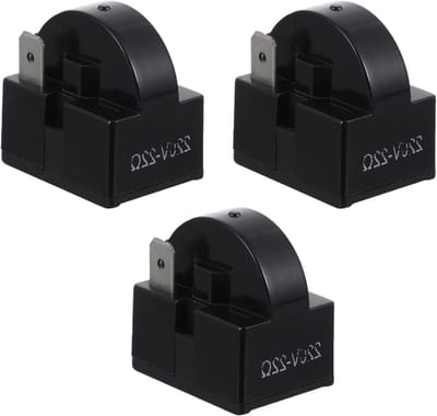 Koelkast Starter Relais - Compressor Onderdeel - Koeling Herstellen - Directe Vervanging - 3 Stuks - Zwart